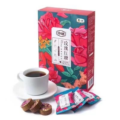 福临门中粮中糖玫瑰红糖红糖块花茶风味花色食糖192g/盒