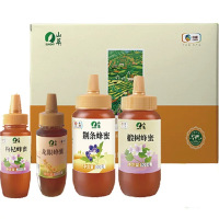 中粮山萃田园蜜语蜂蜜礼盒1500g(龙眼蜜 250g、枸杞蜜 250g、荆条蜜 500g、椴树蜜 500g)