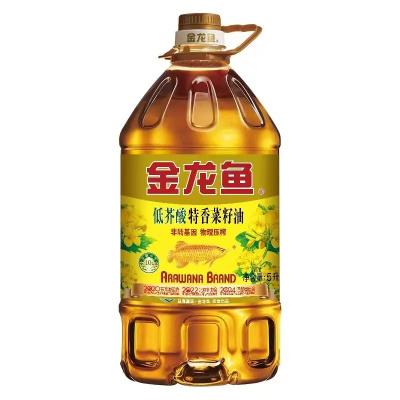 金龙鱼菜籽油低芥酸特香菜籽油5L非转基因食用油5L/桶