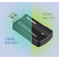 纽曼MINI-1300M USB免驱无线网卡 千兆5G双频 黑色