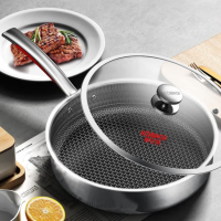 康巴赫 第三代煎锅316L不锈钢平底锅蜂窝不粘锅煎盘煎蛋煎牛排 JFG26A3煎盘 26cm