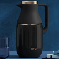 苏泊尔(SUPOR) 保温壶304不锈钢暖水壶真空热水瓶家用暖壶开水壶保温瓶 KC20FZ50黑 2L