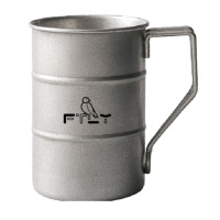 飞图乐户外304不锈钢露营水杯便携式手柄户外装备旅行杯随身杯*1 (370ml)