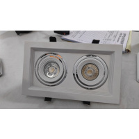 迴龙 开孔200MM*100MM双头斗胆格栅灯 2*12W 白光6000K,含面板