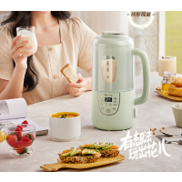 小熊可视高硼硅便玻璃豆浆机免过滤316不锈钢刀DJJ-W08N8 1L 浅绿色