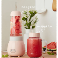 小熊料理机双杯配置10秒鲜榨 杯体使用Tritan材质 LLJ-C04W1 颜色随机