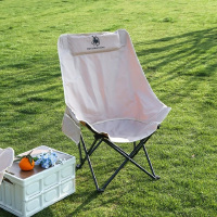 徽羚羊云休户外折叠椅子便携月亮椅-高背款尺寸:44*44*90cm 卡其色