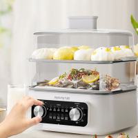 九阳电蒸锅不锈钢16L多功能锅不粘锅蒸煮一体DZ150HG-GZ616