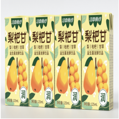 江中梨杷甘益生菌发酵饮品4连排