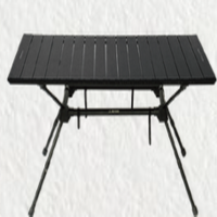 迪飞客户外露营铝板战术桌便携式可折叠升降蛋卷桌多色款