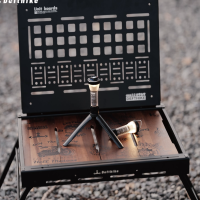 迪飞客户外折叠桌IGT铝合金指挥大师便携式露营轻量化黑化战术桌 主桌+茶盘+左右单元板