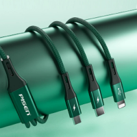 品胜(PISEN) 星速三合一1.2米铝合金编织数据充电线 LH-AP06-1200 墨绿色