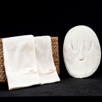 無印良品“轻奢”纯爱套装(毛巾&敷脸巾三件套) MJ-ZU23-006 米白色