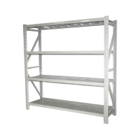 时通仓储货架置物架多层展示货架钢制储物架重型300KG 灰色2000*600*2000mm四层主架(材质Q235B)