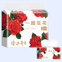 隆力奇 一路生花抽纸6连包 4层75抽*6包/提