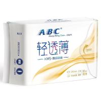 ABC日用轻透薄棉柔表层卫生巾日用240mm*8片*5包(包含KMS健康配方)