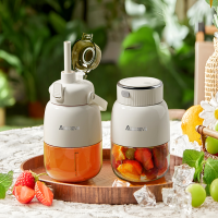 艾贝丽 便携式多功能榨汁桶榨汁杯果蔬榨汁机 一杯双盖 20叶刀头 ABL-GZ97 白色