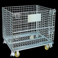 周转箱 铁笼 折叠铁框 80*60*64cm 线径4.8带轮