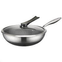 斯阁睿 304不锈钢双面蜂窝炒锅煎锅SGR-CJ007 32cm