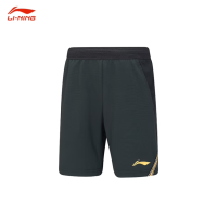 李宁羽毛球服短裤春夏新款男款运动速干比赛短裤AAPV041 黑色(尺码:XS-3XL)
