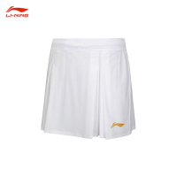 李宁羽毛球服裤裙春夏新款女款运动速干比赛裤裙ASKV012 标准白(尺码:XS-2XL)