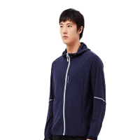 思凯乐 男款经编弹力夹克防晒衫袖子反光条 S码-5XL码 F2513393 藏蓝