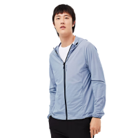 思凯乐 男款经编弹力夹克防晒衫袖子反光条 S码-5XL码 F2513393 灰蓝