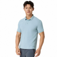 思凯乐 男款春夏运动翻领速干短袖POLO衫 S码-3XL码 F4516605 灰绿色