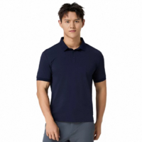 思凯乐 男款春夏运动翻领速干短袖POLO衫 S码-3XL码 F4516605 藏蓝