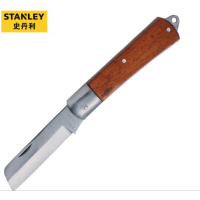 史丹利(STANLEY)电工刀 绝缘电工 电线刀 可折叠 剥线皮刀红木柄 10-225-23
