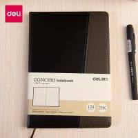 得力7911皮面笔记本(黑)-120页-25K (2本)