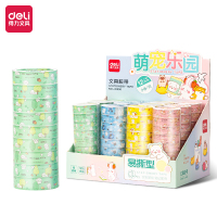 得力JD800萌宠易撕系列文具胶带12mm*14y*38μm(高透)(9卷/筒) 5筒