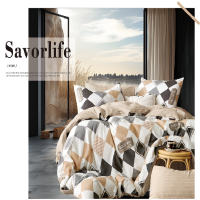 雅鹿 地中海高支高密全棉四件套(被套200*230cm 床单230*250cm 枕套48*74cm*2)颜色随机