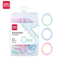 得力TA865彩色活页夹环(22mm)(混)(25个/盒)4盒