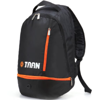 TAAN泰昂 羽毛球包多功能拍套男女轻质装备包运动双肩背包 BAG1011 黑橘