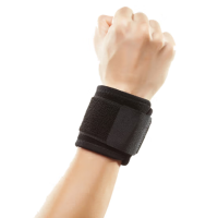 TAAN泰昂 运动护腕男女同款羽毛球篮球跑步加压型腕束带 HJ1101 黑色 单个装