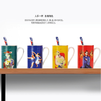 毕加索 艺术画作马克杯单杯带勺优质高岭土高温烧制 300ml P20-XC02 红 黄 蓝 绿