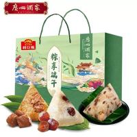 广州酒家粽享端午粽子600g(蛋黄肉粽*2风味肉粽*2金丝蜜枣粽*2)