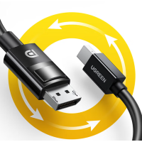 绿联MiniDP转DP1.4转接线8K60Hz雷电口240Hz高清视频转换器线 1.5米80663