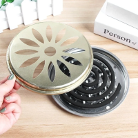 带盖蚊香盘托灰盘防烫蚊香盘10个