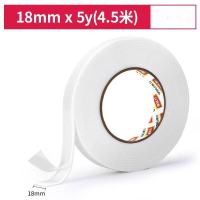 得力30411EVA泡棉双面胶带18mm*5y*2.5mm(白)(10卷/袋) 1袋