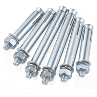 国标膨胀螺丝镀锌碳钢不锈钢螺栓M8*150颗1盒