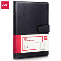 得力3301记事本25K-210*143mm/120张(黑) 1本