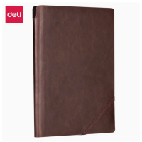 得力22260硬面斜式绑带本-16K- 120张(棕色) 1本