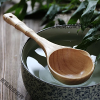 惠居尚品创意节日装饰品多彩LED串灯100颗节能耐用可水洗易收纳原木长柄竹节汤木勺 25*8.5*4.5cm 1把