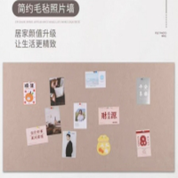 简约毛毡照片墙(深驼色) 120*240cm 1块