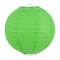 绿色简约装饰纸灯笼 5个/包 1包