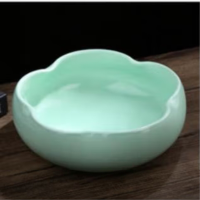 水培器皿陶瓷荷叶边花盆 1个