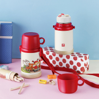 双立人(ZWILLING)真空保温儿童杯380ml水杯大容量不锈钢保温杯学生节日礼物 红色 380ml