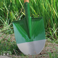 木柄铁铲园林工具尖头锹 1把